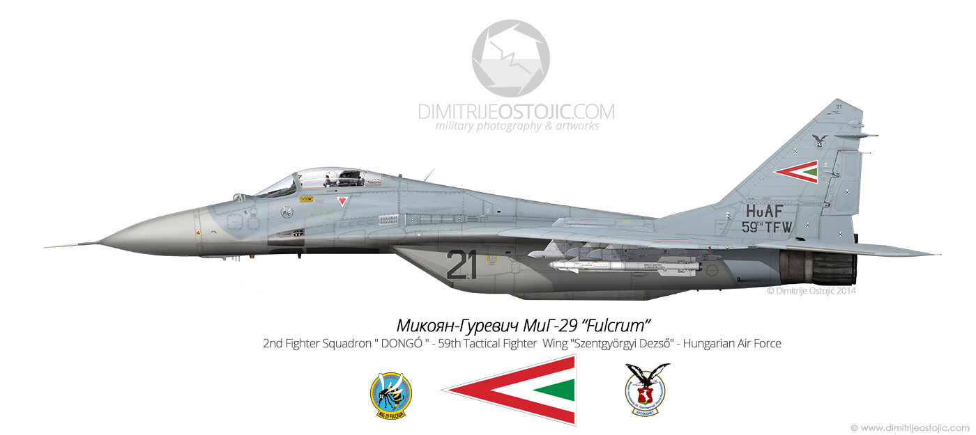 MiG-29 Fulcrum no 21 59th Tactical Fighter Wing - Hungary  Air Force - photo: Dimitrije Ostojic / www.dimitrijeostojic.com