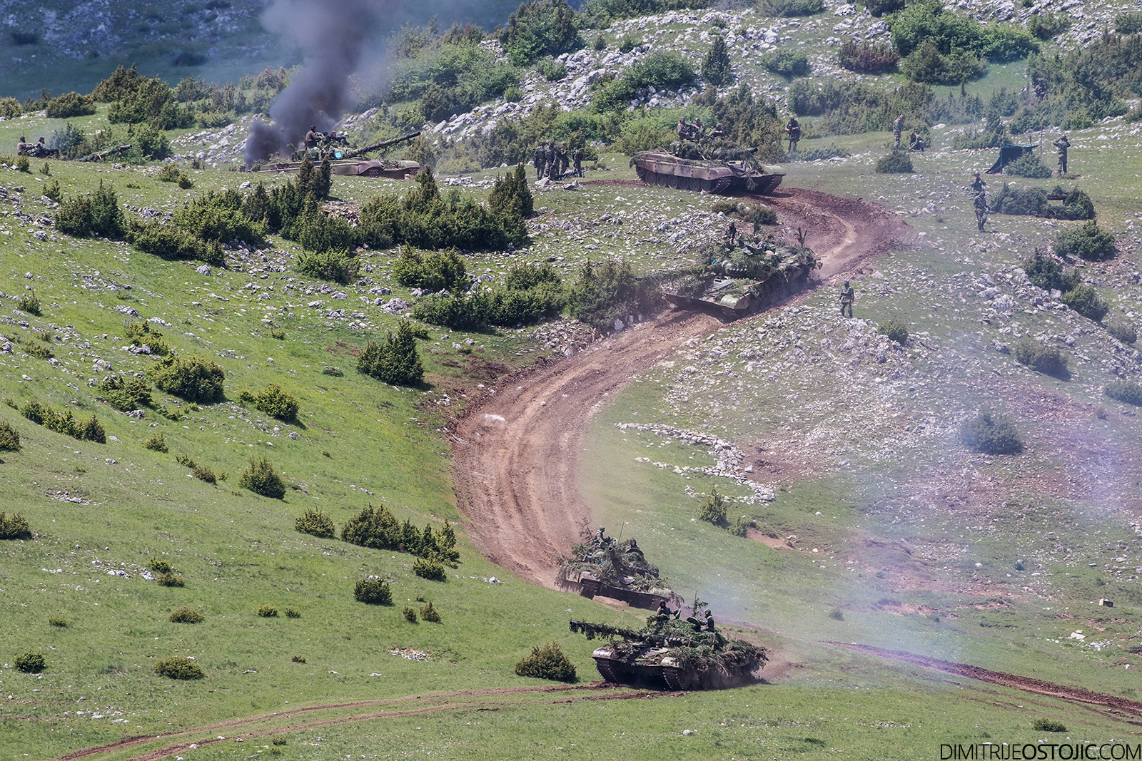 Pešterska visoravan, Serbia - June 02, 2016 Serbian Army large-scale military exercise "Morava 2016".